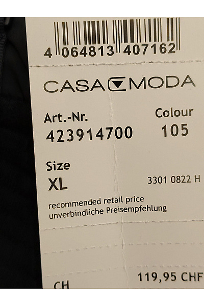 CASA MODA Pánská černá bavlněná mikina se zipem u krku sportovní Velikost XL | CASA MODA | obrázek 11