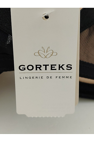 GORTEKS Černobílá krajková kosticová push up podprsenka Vel. EU 85H | GORTEKS | obrázek 5