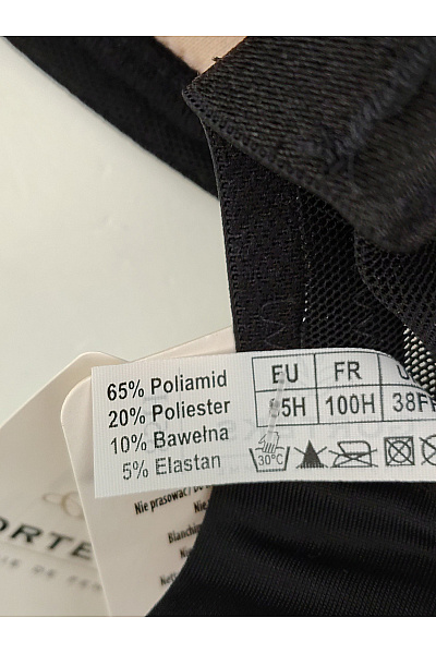 GORTEKS Černobílá krajková kosticová push up podprsenka Vel. EU 85H | GORTEKS | obrázek 7