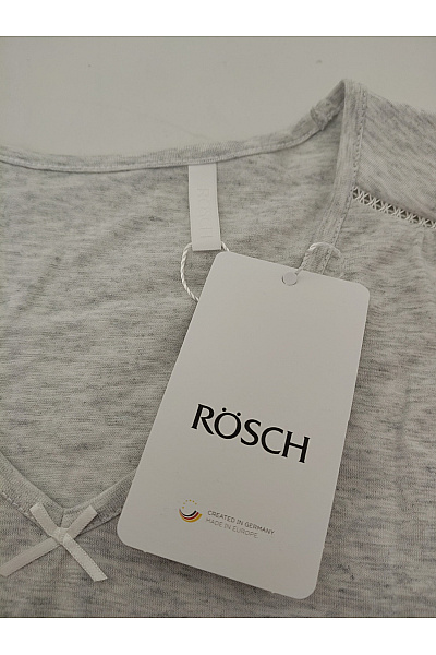 RÖSCH Dámská bavlněná noční košilka šedá volná | RÖSCH | obrázek 5