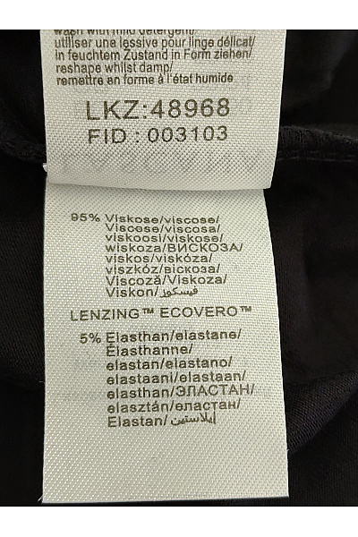 Lasca Černé dámské basic tričko s krátkým rukávem a výstřihem na zádech Velikost EU 48/50 | Lasca | obrázek 6