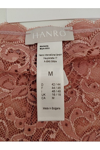 HANRO Dámské krajkové kalhotky tanga růžové | HANRO | obrázek 7