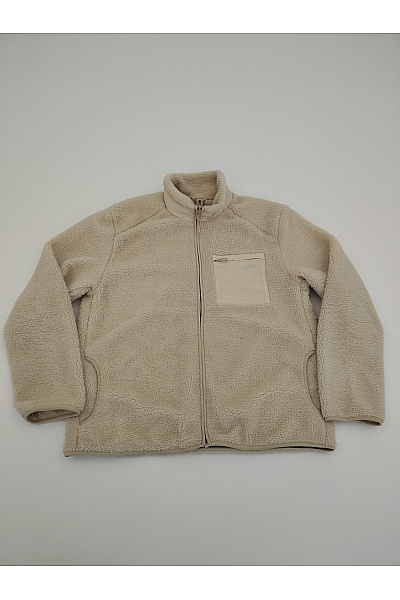 ONLY & SONS Béžová pánská fleecová bunda se zipem a kapsou Velikost XL/TG | ONLY & SONS | obrázek 2