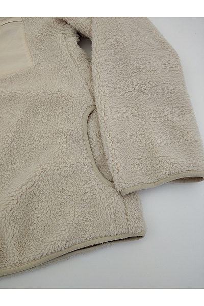 ONLY & SONS Béžová pánská fleecová bunda se zipem a kapsou Velikost XL/TG | ONLY & SONS | obrázek 3