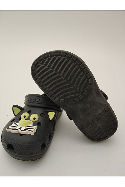Crocs Dětské černé nazouváky s motivem kočky Velikost US 11 | crocs | obrázek 5