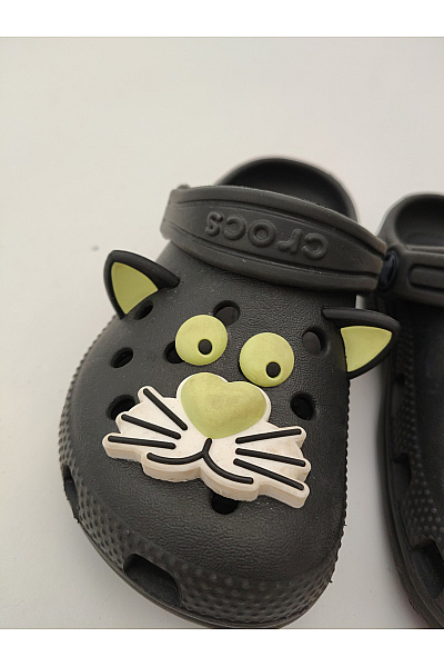 Crocs Dětské černé nazouváky s motivem kočky Velikost US 11 | crocs | obrázek 8
