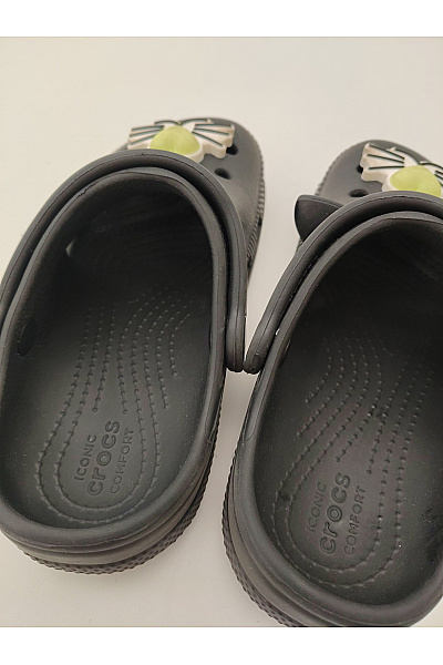 Crocs Dětské černé nazouváky s motivem kočky Velikost US 11 | crocs | obrázek 9