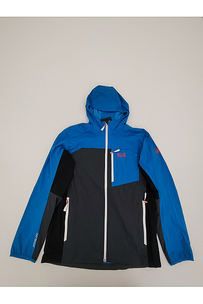 Jack Wolfskin Pánská modrá sportovní outdoorová bunda s kapucí a zipem | Jack Wolfskin | obrázek 2