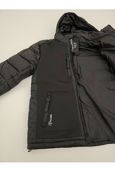 Geographical Norway Černá pánská zimní prošívaná bunda s kapucí se zipem Vel. XXL | Geographical Norway | obrázek 7