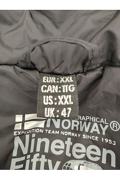Geographical Norway Černá pánská zimní prošívaná bunda s kapucí se zipem Vel. XXL | Geographical Norway | obrázek 10