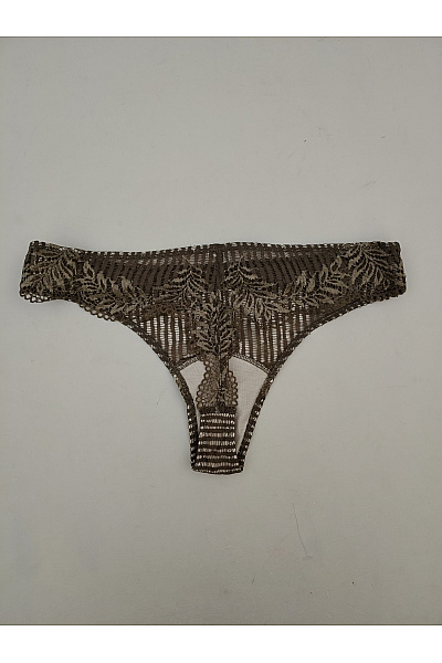 HANRO Dámská khaki tanga luxusní krajková | HANRO | obrázek 5