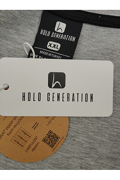 Holo generation Pánská šedá sportovní mikina na zip se stojáčkem Velikost XXL | holo generation  | obrázek 6