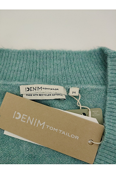 TOM TAILOR Dámský vlněný pulovr do véčka zelený Velikost M | TOM TAILOR | obrázek 8