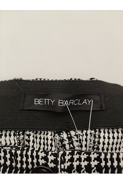 BETTY BARCLAY Černobílé kostkované bavlněné kalhoty rovné Vel. DE 38 | BETTY BARCLAY | obrázek 5