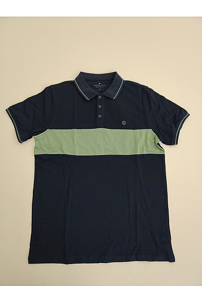 Cars Jeans Pánské bavlněné polo tričko s krátkým rukávem a khaki pruhem Vel. M | Cars Jeans | obrázek 2