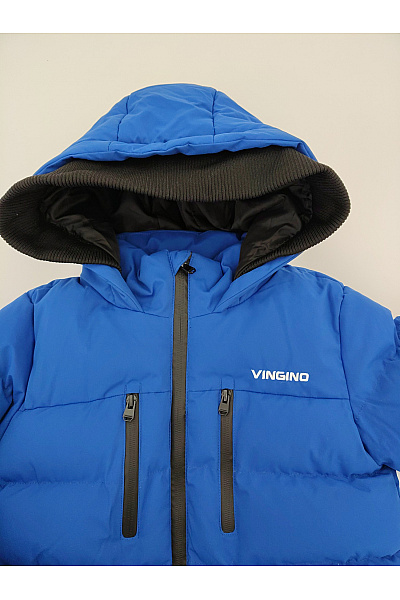 Vingino Modrá chlapecká prošívaná zimní bunda s kapucí Vel. EU 134/140 | Vingino | obrázek 5
