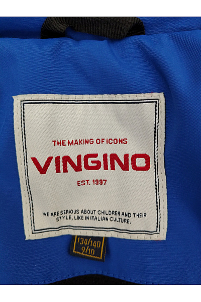 Vingino Modrá chlapecká prošívaná zimní bunda s kapucí Vel. EU 134/140 | Vingino | obrázek 7