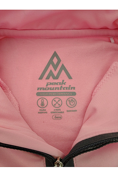 Peak mountain Dívčí růžová mikina se stojáčkem a zipem Velikost 6ans | peak mountain | obrázek 5