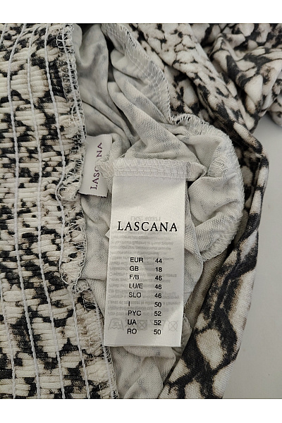 Lasca Černobílé dámské kalhoty s hadím vzorem a kapsami Velikost EU 44 | Lasca | obrázek 6