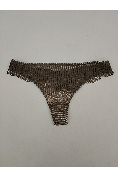 HANRO Dámská krajková tanga khaki luxusní Velikost XS | HANRO | obrázek 2