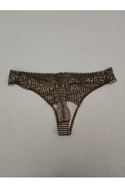 HANRO Dámská krajková tanga khaki luxusní Velikost XS | HANRO | obrázek 4