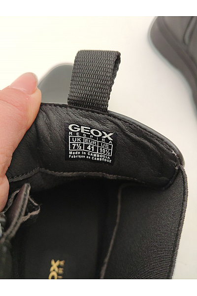 GEOX Pánské černé kožené kotníkové chelsea boty na platformě Vel. EU 41 | GEOX | obrázek 8
