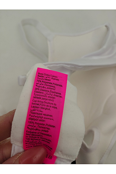 La Senza Bílá hladká t-shirt podprsenka s kosticemi Vel. US 32B | La Senza | obrázek 7