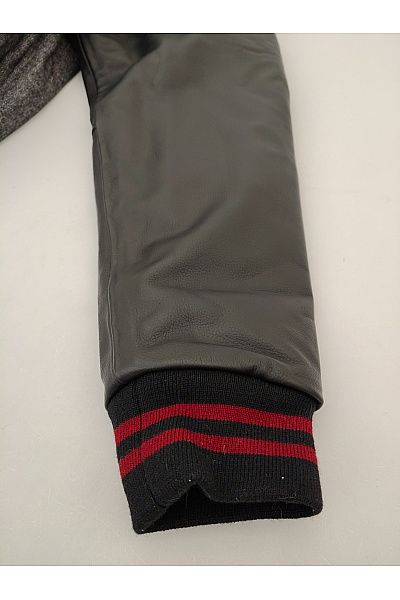 King Kerosin Šedá vlněná baseballová bomber bunda Vel. XXL | King Kerosin | obrázek 4