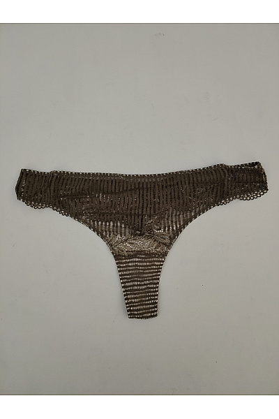 HANRO Dámská luxusní khaki tanga s krajkou | HANRO | obrázek 2