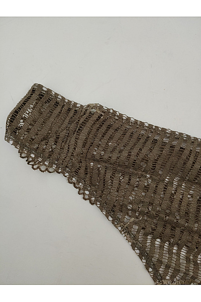 HANRO Dámská luxusní khaki tanga s krajkou | HANRO | obrázek 4
