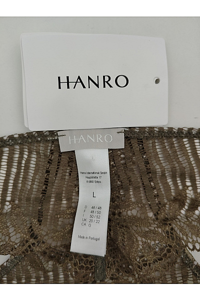 HANRO Dámská luxusní khaki tanga s krajkou | HANRO | obrázek 7