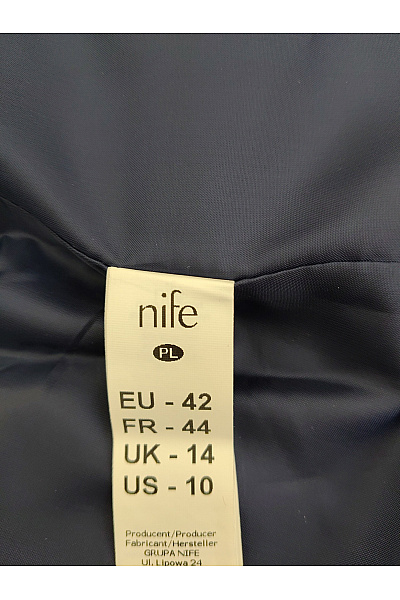 Nife Modré květované sako bez límce Velikost 42 | Nife | obrázek 6