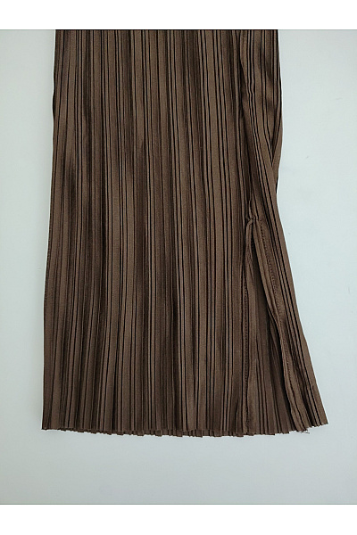 VERO MODA Hnědé plisované zvonové kalhoty s pružným pasem Vel. EU XS | VERO MODA | obrázek 3