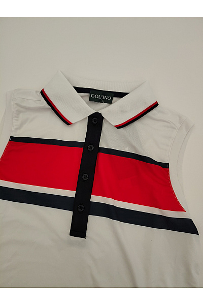 GOLFINO Bílé sportovní polo tílko bez rukávů Vel. EU 34 | GOLFINO | obrázek 4