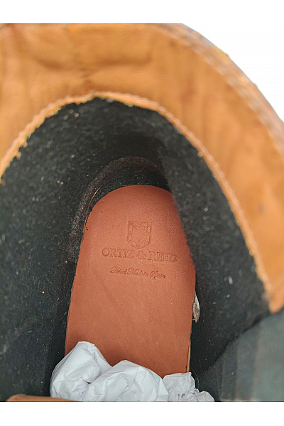 Ortiz & Reed Hnědé kožené kotníkové boty brogue šněrovací na zip elegantní podzimní Velikost EU 43 | Ortiz & Reed | obrázek 10