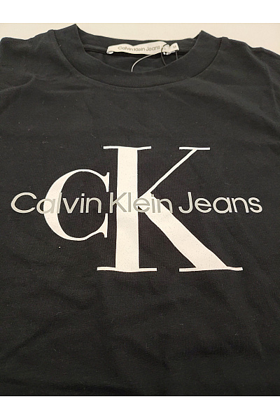Calvin Klein Dámské černé bavlněné tričko s krátkým rukávem a nápisem Vel. M | Calvin Klein | obrázek 5