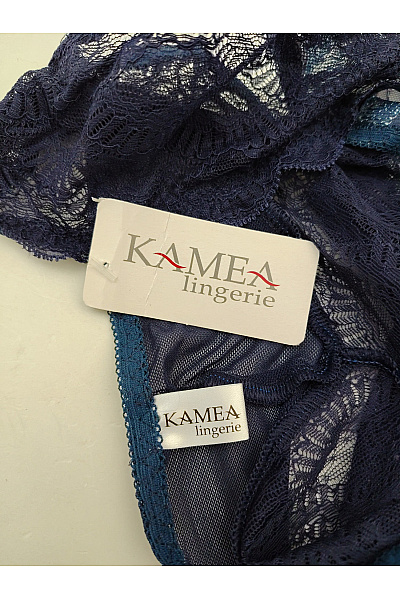 Kamea lingerie Modré krajkové kalhotky s květinovou výšivkou Vel. 2XL | kamea lingerie | obrázek 6