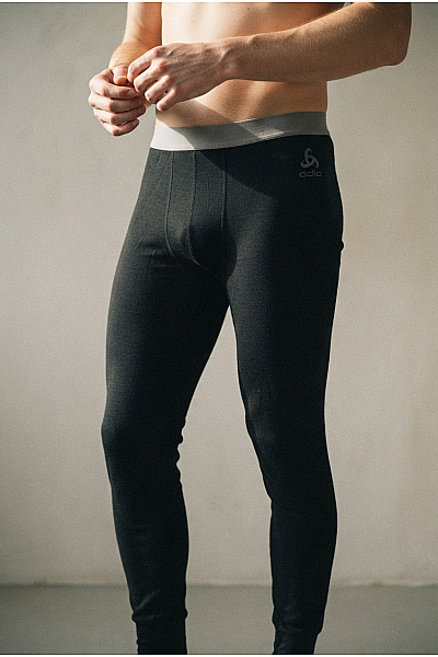 ODLO Pánské černé Merino Funkční Spodky Outdoor Velikost S