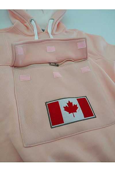Canadian-peak Dívčí růžová mikina s kapucí a klokaní kapsou | canadian-peak | obrázek 3