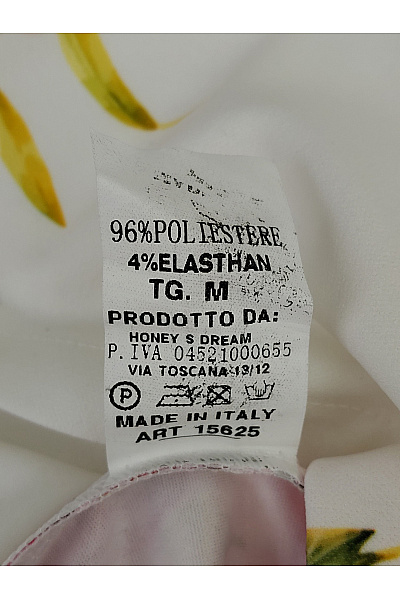 LACONY Bílé květované letní šaty s krátkým rukávem Vel. M | LACONY | obrázek 5