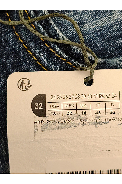 Dámské modré džíny rovné vyšisované Velikost DE 32 | Unimoda | obrázek 7