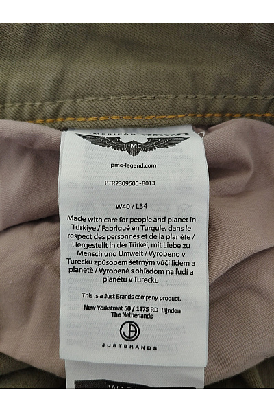PME LEGEND Pánské khaki bavlněné chino kalhoty rovné Vel. W40 / L34 | PME LEGEND | obrázek 6