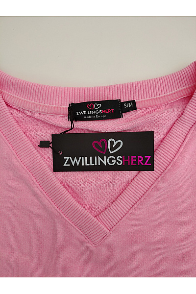 Zwillingsherz Růžová dámská mikina s dlouhým rukávem a potiskem Good Mood Velikost S/M | Zwillingsherz | obrázek 5