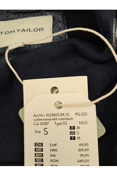 TOM TAILOR Pánská bavlněná mikina se stojáčkem pruhovaná Vel. US S | TOM TAILOR | obrázek 6