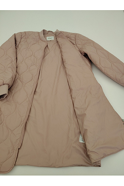 ONLY Růžová prošívaná přechodná bunda bomber střihu Velikost L | ONLY | obrázek 4