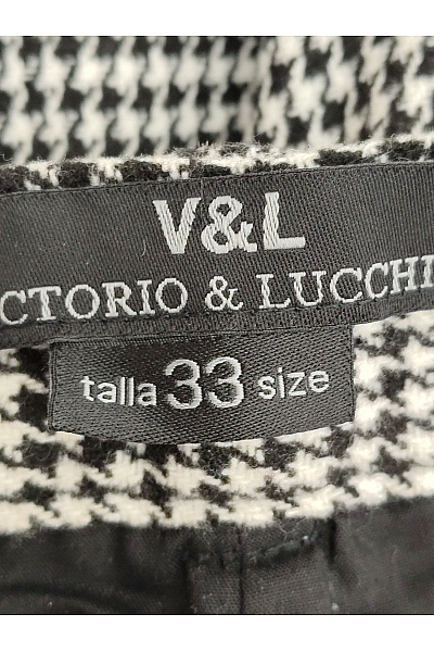 VICTORIO & LUCCHINO Černobílé široké kalhoty s vysokým pasem pepito Velikost 33 | VICTORIO & LUCCHINO | obrázek 7