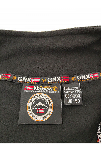 Geographical Norway Pánská černá sportovní mikina na zip se stojáčkem Vel. EU XXXL | Geographical Norway | obrázek 5