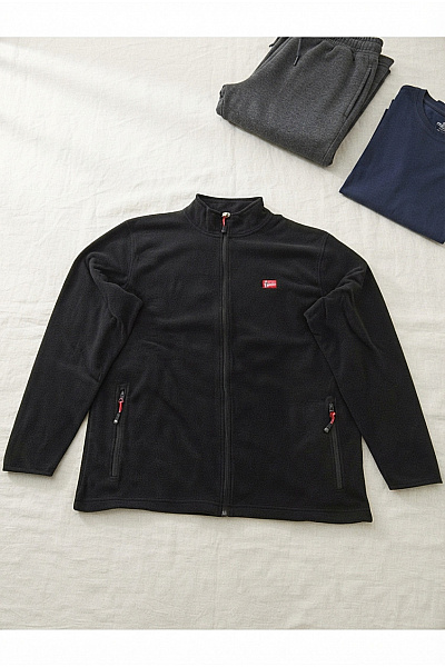 Geographical Norway Pánská černá Sportovní Mikina Na Zip Se Stojáčkem Vel. EU XXXL