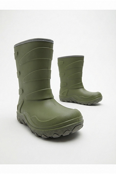 Mikk-line Dětské Khaki Gumáky Do Deště Vel. EU 30
