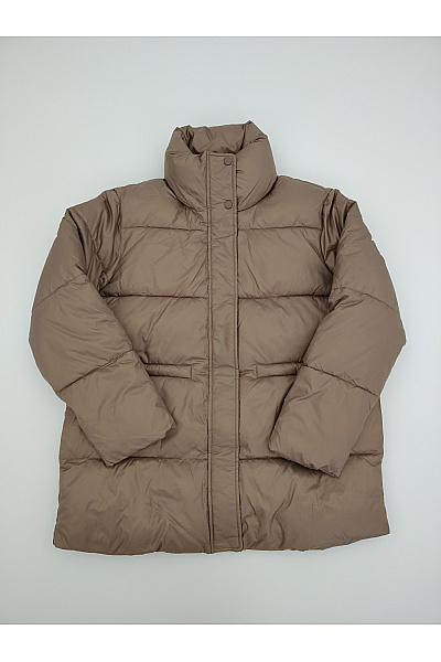 OPUS Dámská hnědá prošívaná zimní bunda puffer oversize | OPUS | obrázek 2